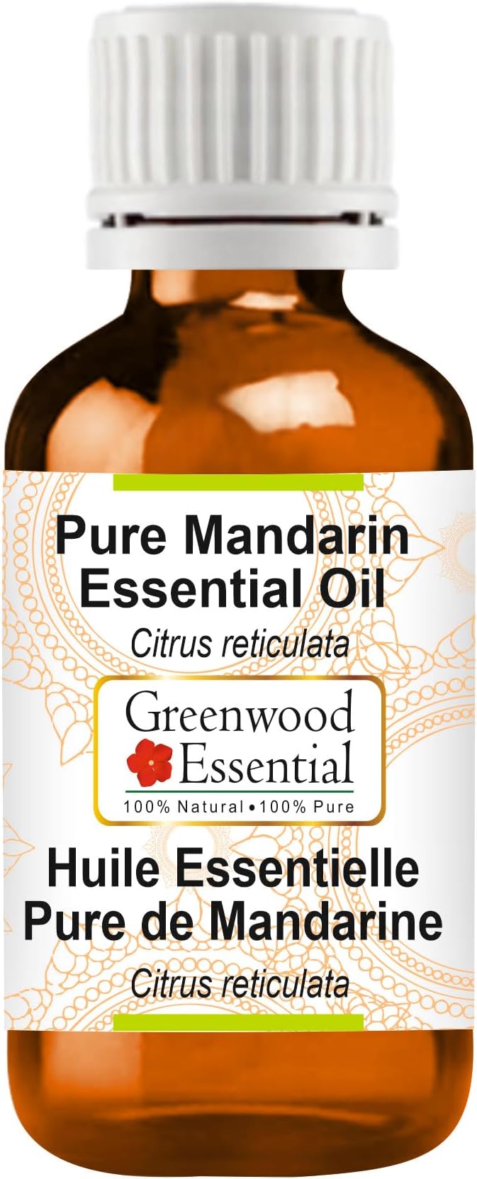 Greenwood Essential Pure Mandarin Essential Oil (Citrus reticulata) Steam Distilled 5ml (0.16 oz)