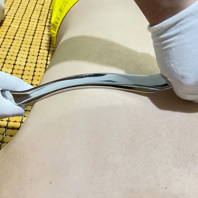 Gua sha Tool Gua sha Stainless Steel IASTM Tools-gua sha Massage Tool Soft Tissue Mobilization Tool Physical Therapy Used for Legs,Arms,Shoulder,Neck(Long bar 1)