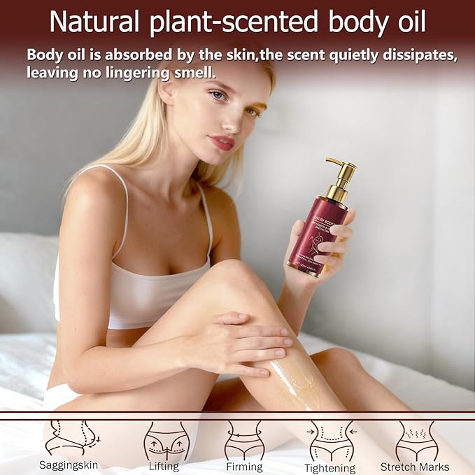Body Firming Oil,Tightening&Hydrating Treatment for Arms,Legs,Stomach&Body for Dry Skin,Lightweight,Non-Greasy, Nourishing Formula,A Glow Restoring After Shower Body Oil for women-4.06 FL.OZ