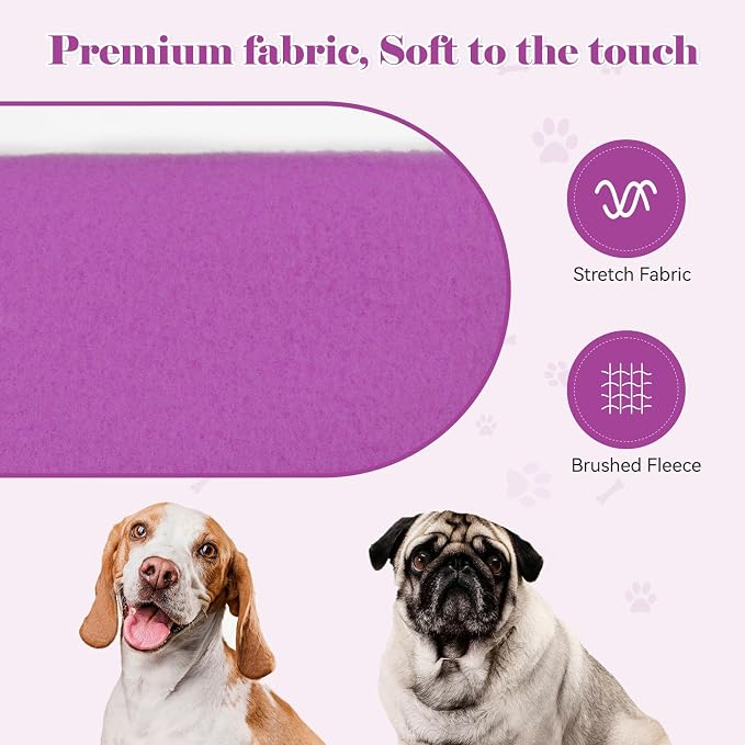 Dog Sweaters for Medium Dogs,Dog Hoodie Sweater Solid Soft Brushed Fleece Pet Clothes Pet Hoodie Sweatshirt with Pocket(Purple-M)