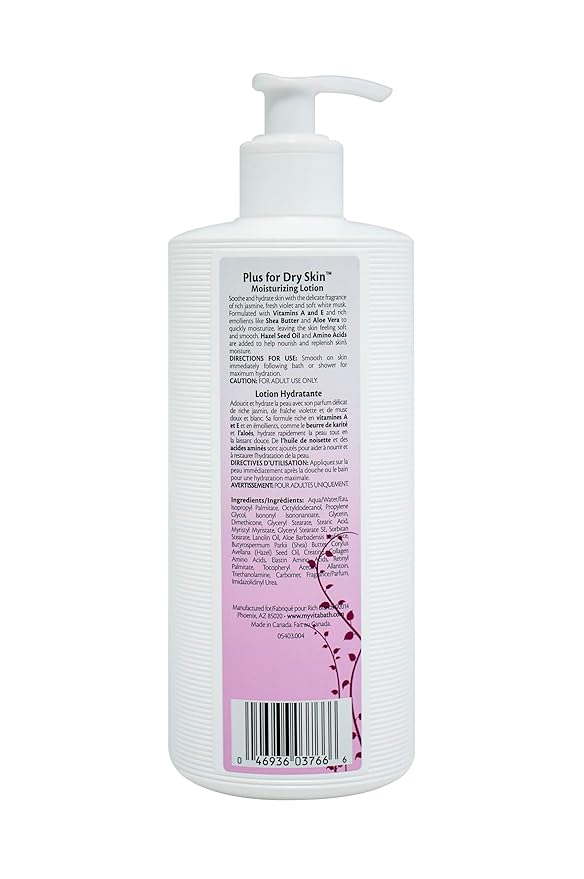 Vitabath Plus For Dry Skin Moisturizing Body Lotion Replenishing Botanicals, Aloe, Shea Butter & Hazel Seed Oil Nourishing Deeply Quench Dehydrated Skin Women & Men - Cruelty-Free - 20 oz