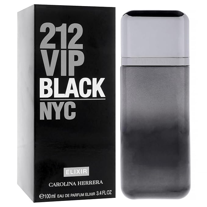 212 VIP Black Elixir by Carolina Herrera for Men - 3.4 oz EDP Spray