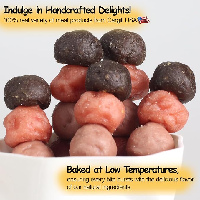 Dog Treats Chews, Multi-Flavor Dog Kabob Snacks Rawhide Sticks | Made with Chicken, Duck, Salmon, Rabbit and Beef Small Medium Large Dogs