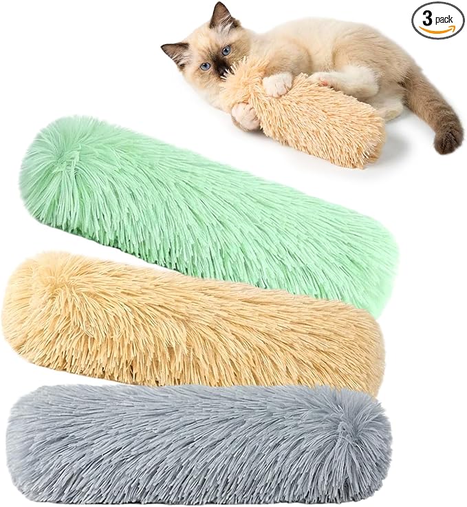 Cat Toys 3 Pack Catnip Pillows, Soft and Durable Crinkle Sound, Solid
