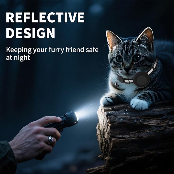 GPS Tracker for Cats (1 Pack), Mini GPS Cat Tracker, Smart Pet Activity Tracker, No Monthly Fee, Compatible with Apple Find My(iOS Only), Anti-Lost, Finder Tag for Vehicles, Pets, Kids, Items