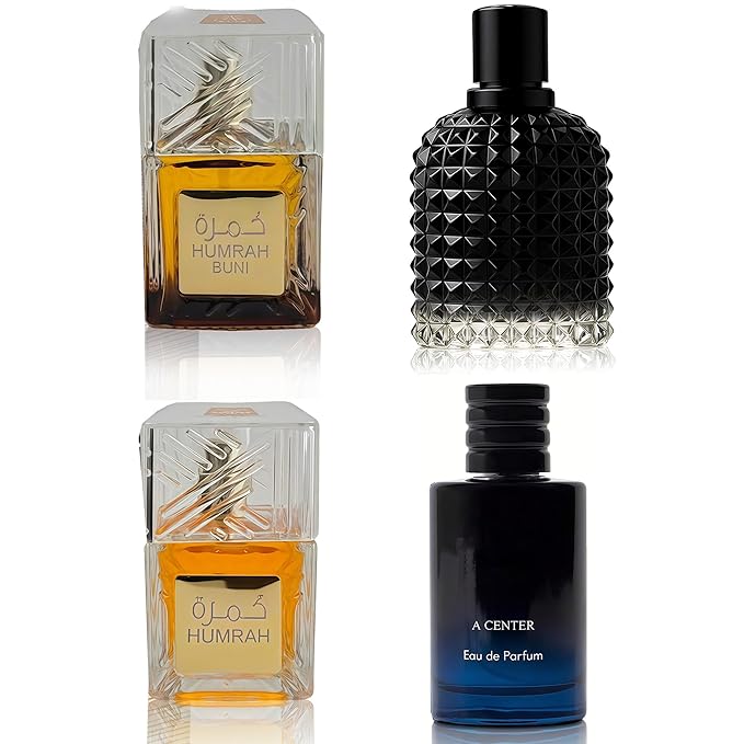 A CENTER Men's Cologne Include 4 Variety Pack Perfume Gift Set- 3.4 Fl Oz Each Eau De Parfume Tobacco,Musk,Woody,Masculine Scent Long Lasting Fragrance(Bundle C)