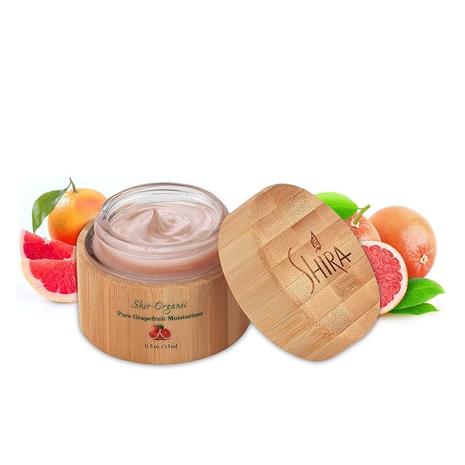 Shira Organic – Facial Cleansers Combo, Eucalyptus Cleanser -89ml, Aha Treatment Scrub 15ml , Cherry Clay Mask 15ml , Grapefruit Moisturizer 15ml