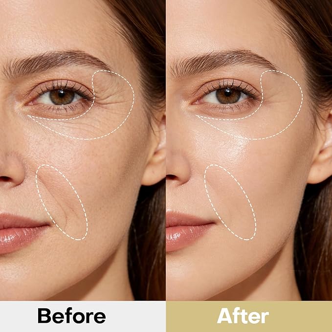 dewyhour Vitamin C Collagen Firming Hydrogel Patches - Under Eye Patches for Puffy Eyes & Dark Circles, Moisturizing Eye Mask with Caffeine & Hyaluronic Acid, Gentle Korean Skincare