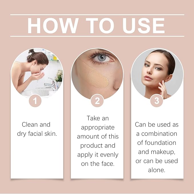 BB Blur Cream Tinted Moisturizer With Spf, Tinted Care Primer Liquid Foundation Cream (02# Natural)