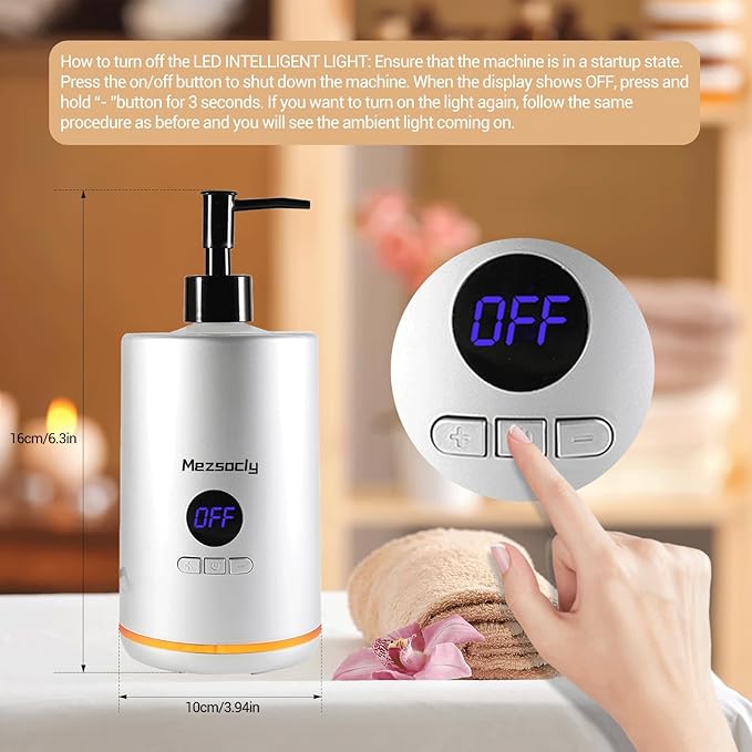 Oil Warmer for Massage, Mezsocly massage oil warmer for scented oil, Oil Warmer, Body Oils Heater for Spa, Salon and Barber Shops, 2 Oil Bottle Dispensers, Constant Temperature, GUASHA stone green