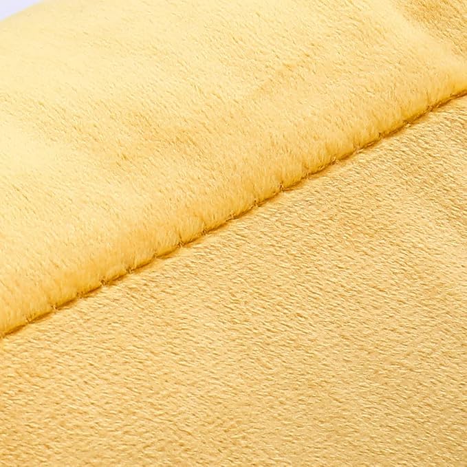 NiNi ALL Yellow Velvet Throw Pillow Covers 22x22 Pack of 2 Decorative Couch | Soft Solid Cushion Squar Pillow Cases for Chair Sofa Bedroom Farmhouse Living room Modern Luxury Home Decor Fall Halloween