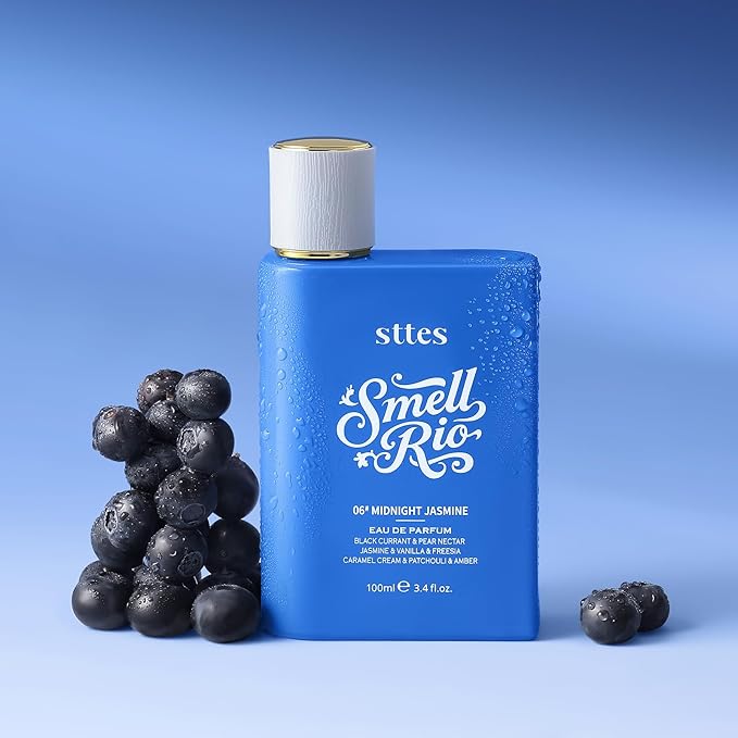 Sttes Smell Rio Perfume 06# (Midnight Jasmine) – Perfume for Women – Long-Lasting Hair Black Currant, Jasmine & Vanilla Notes – Elegant Scentual Fragrance Eau de Parfum 100ml (3.4 fl oz)