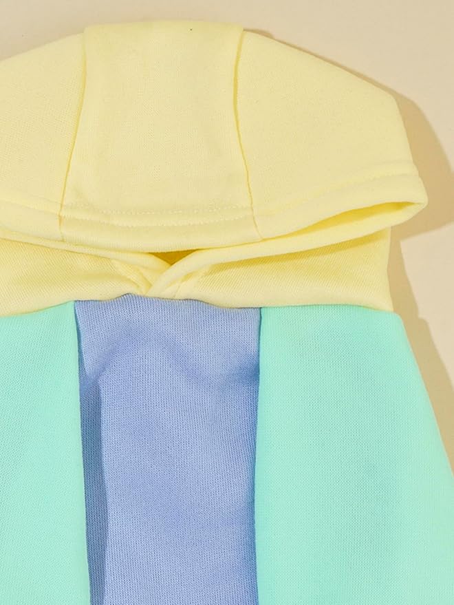 Basic Dog Hoodie Sweatshirt Puppy Sweater Warm Cat Costumes Pet Clothes for Chihuahua Puppy Kitten Small Medium Dogs Yellow and Blue X-Small