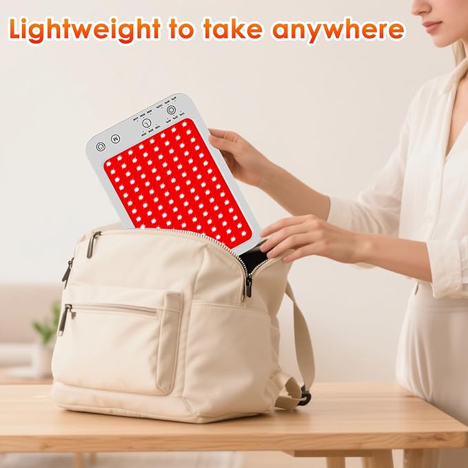 Red Light Therapy for Body Face, Infrared Red Light Panel with Adjustable Stand, 660nm and 850nm Near Infrared Therapy Lamp with 3 Modes, 6 Adjustable Brightness and Timer, for Home and Travel Use