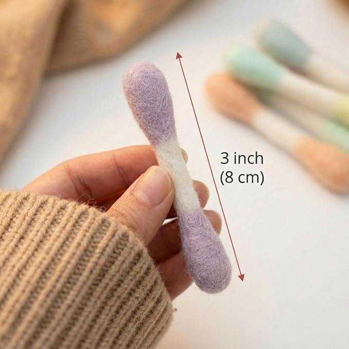 Glaciart One MINI Swabs Cat Toys with Catnip - 6 Pk | Durable for Chew, Cute Cat Toys Interactive Kitty for Boredom, Exercise, & Play | Filled w/Organic Catnip for Anxiety & as Digestive Aid