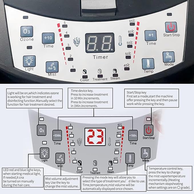 Hair Salon Professional O3 Ozone Micro Mist Hair Steamer Accelerator Color Processor Hair Care