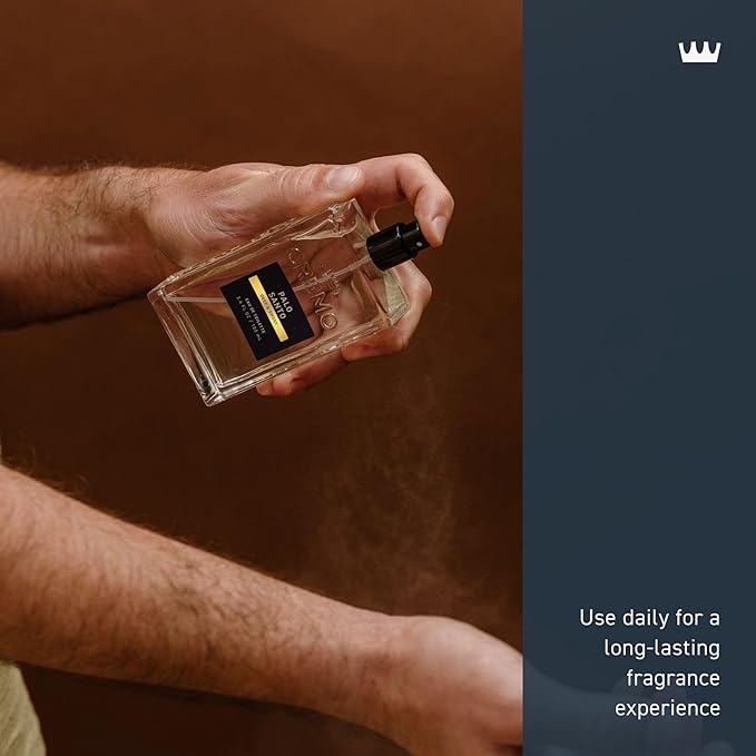 Cremo Cologne For Men - Palo Santo Mens Cologne Spray, A Combination of Bright Cardamom, Dry Papyrus and Aromiatic Palo Santo, Multi-Layered Signature Men's Fragrances, 3.4 Fl Oz