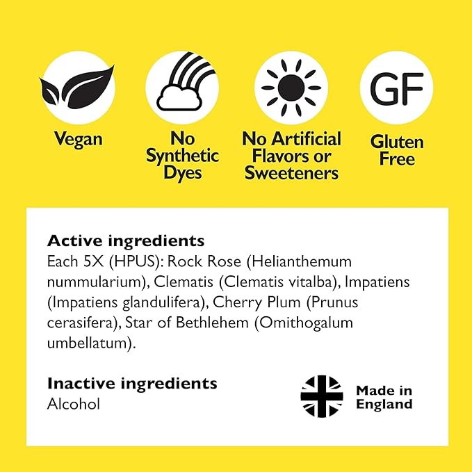 Bach RESCUE REMEDY Dropper 10mL, Natural Stress Relief, Homeopathic Flower Essence, Vegan, Gluten & Sugar-Free, Non-Habit Forming