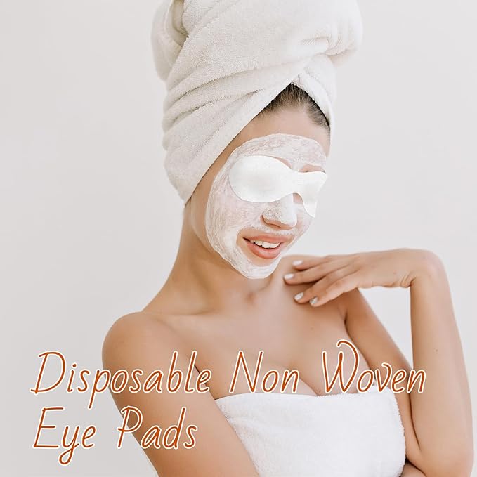 200 Sheets Eye Covers for Facials, Disposable Non Woven Eye Care Skincare Spa Paper Cotton Eyes Pads Care Facial Patches Paper Beauty Sheets for Facial Treatments Skincare Spa Home Beauty Compress
