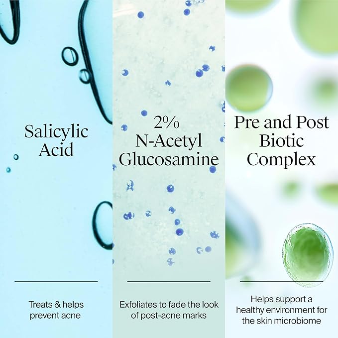Neutrogena Evenly Clear Acne Gel Moisturizer with Salicylic Acid & N-Acetyl Glucosamine, Lightweight Non-Greasy Face Moisturizer Helps Treat Breakouts & Visibly Fade the look of Post-Acne, 1.7 fl. oz