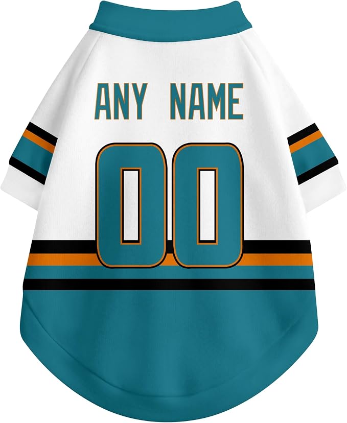 San Jose Dog Clothes Personalized Pet T Shirt for Dogs Gift | Custom Name Number Jersey Style Pet Shirt for Dog