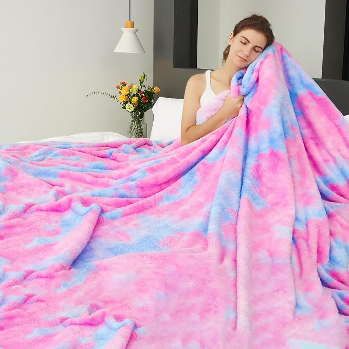 MUGD Soft Blankets Fuzzy Twin Bed Fleece Blanket Kids Warm Throw Blanket for Bed