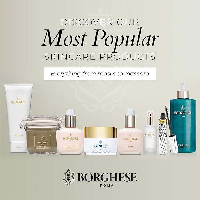 Borghese Advanced Fango Delicato Mud Mask - Hydrating Face Mask with Kaolin Clay, Aloe, Hydrolyzed Collagen & Hyaluronic Acid for Normal & Dry Skin