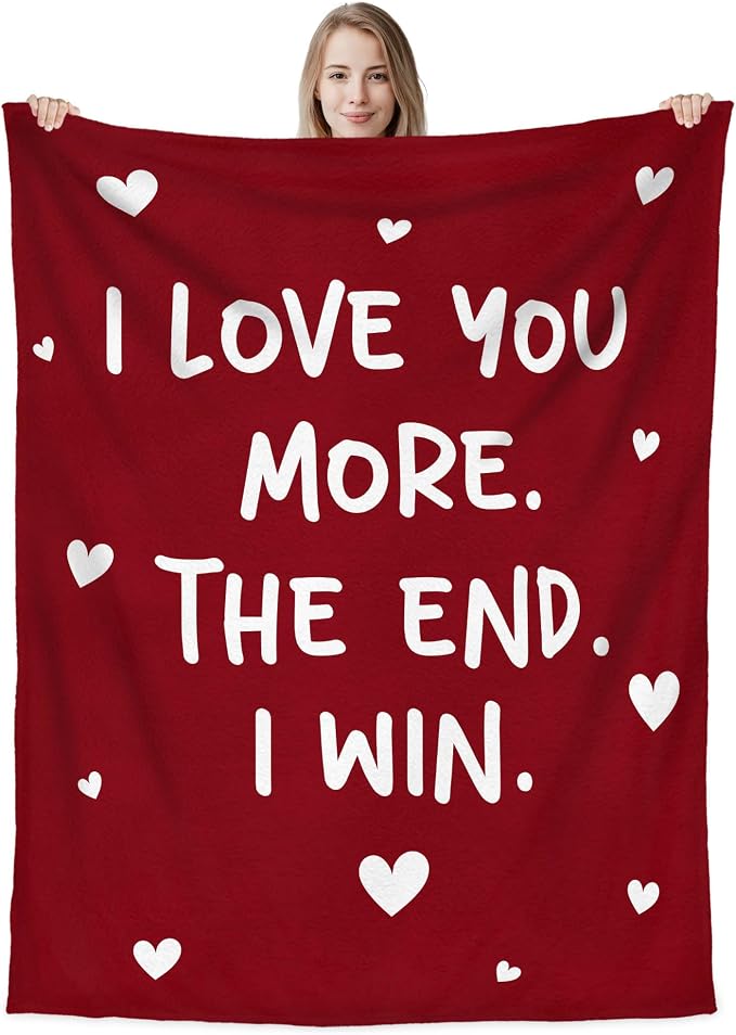 WRAPIX Anniversary Wedding Gifts for Him Her - Throw Blanket 60x80 in | Birthday Gifts for Couple Wife Husband Girlfriend Boyfriend, Fleece Throw for Couch Bed, Machine Washable, Warm, Lightweight