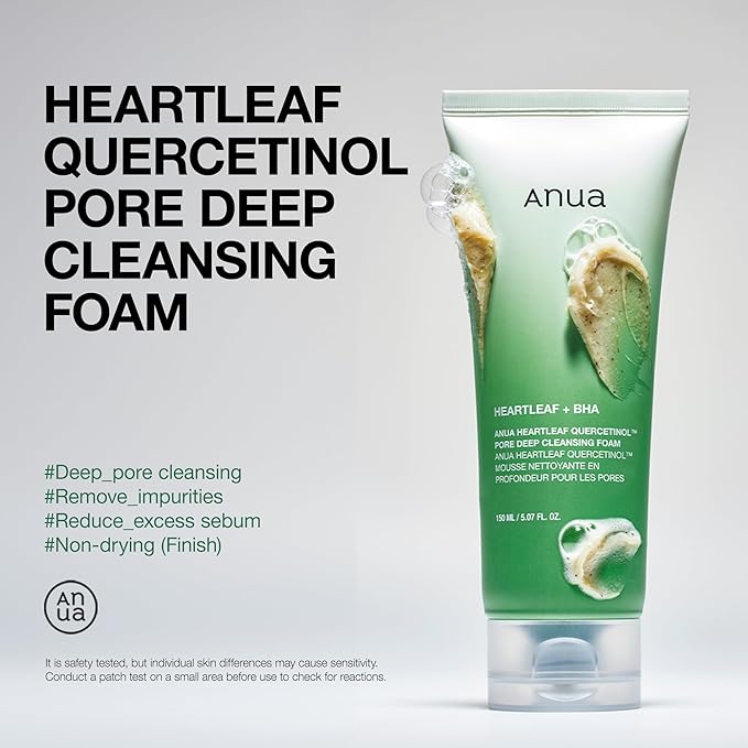 ANUA Pore Care Must-Have Duo, Heartleaf Quercetinol Deep Cleansing Foam & Azelaic Acid 3 CICA Skin Clarifying Toner, Pore Cleansing & Redness Care for Sensitive Skin, Korean Skincare
