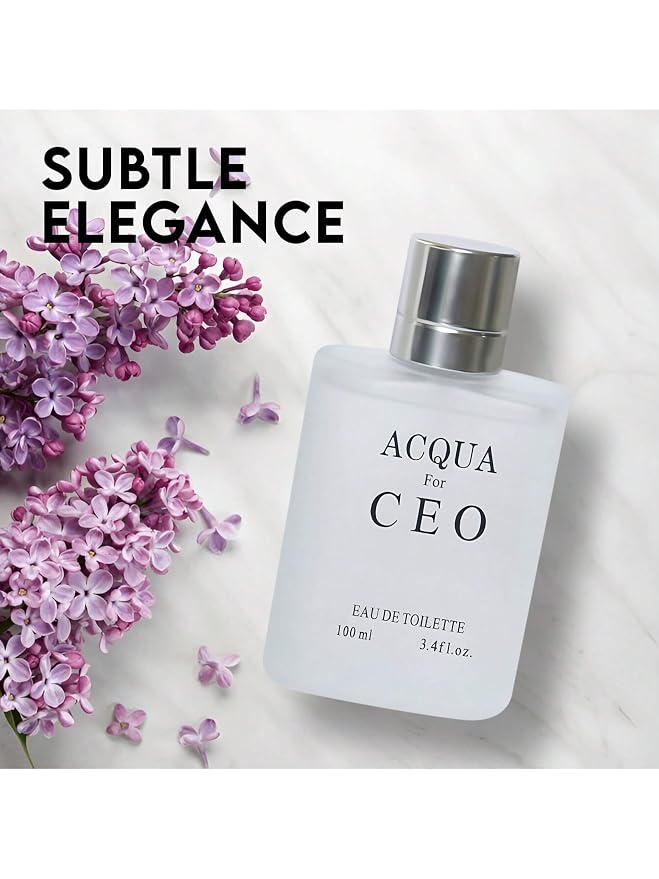 A CENTER Acqua & Acqua Black Men's Cologne Eau de Parfum Gift Set - 3.4 Fl Oz Each | Citrus Spicy & Woody Ambergris Fragrance | Luxury Perfume for Day & Night