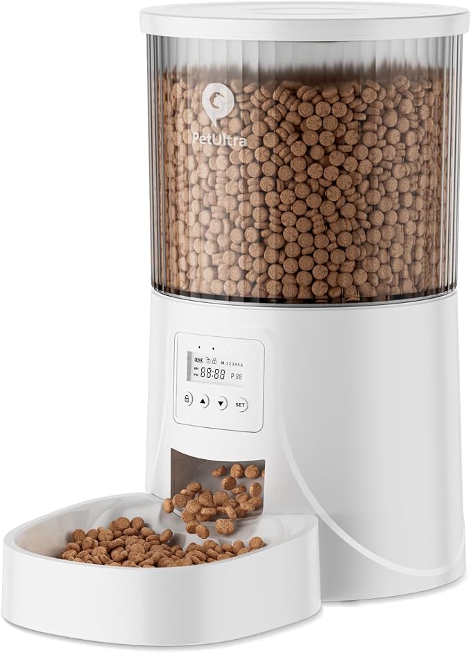 Automatic Cat Feeder: 4L Timed Cats Food Dispenser Programmable | Easy to Set, Dual Power, Precise Portion, Auto Pet Feeder with Desiccant Bag, Detachable Washable for Cats and Small Dog