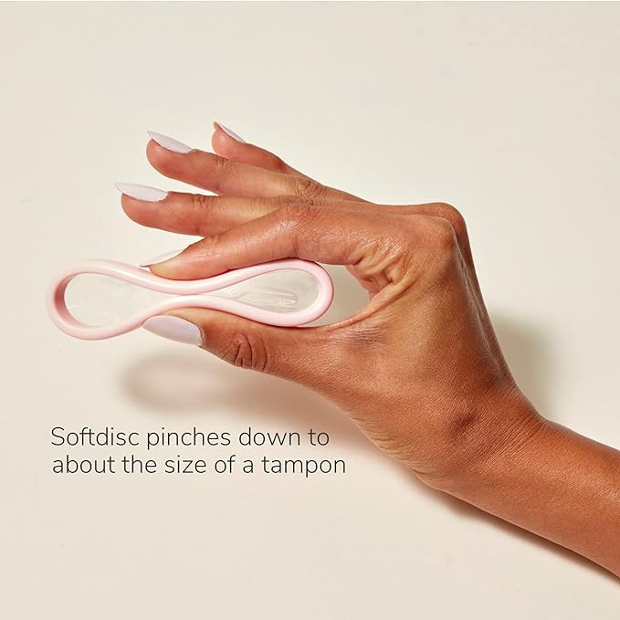 Softdisc Menstrual Discs – Disposable Period Discs for Heavy or Light Periods | 12-Hour Leak Protection | Tampon, Pad, and Cup Alternative | Capacity of 5 Super Tampons | 24 ct.