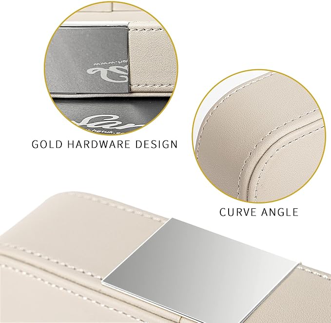 Leather Tray Organizer, Valet Tray Key Tray (Metal Silvered, Grey) | Leather Catchall Tray for Entryway Table Desktop Storage, Decorative Tray for Jewelry Keys Wallet Phone Watch