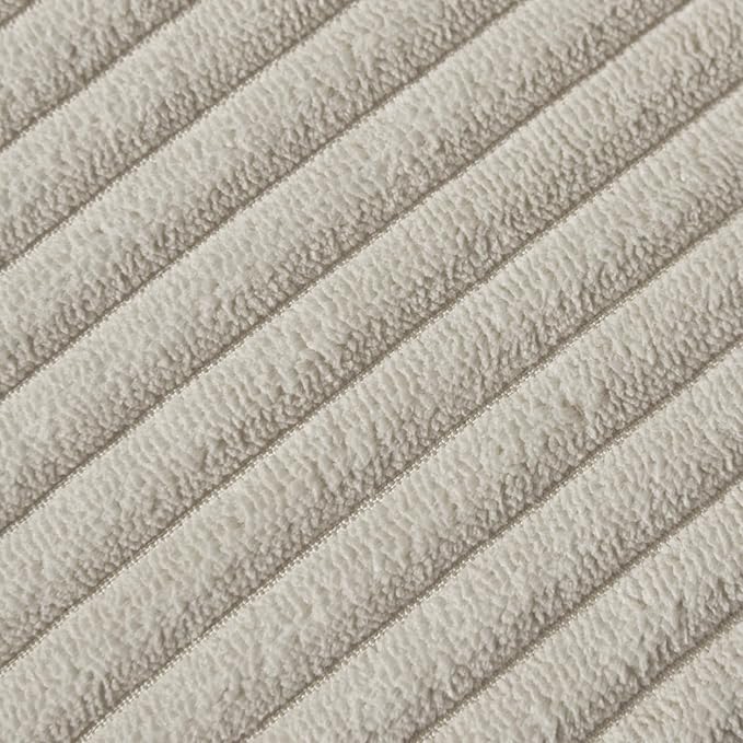 Fancy Homi Pack of 2 Boho Neutral Taupe Lumbar Decorative Throw Pillow Covers with Pom-poms, Soft Corduroy Solid Rectangle Cushion Cases Set for Couch Sofa Bedroom Car(12x20 Inch/30x50 cm)