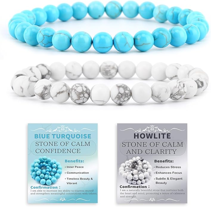 NCB 2.3-Piece 4mm Natural Crystal Gemstone Stretch Bracelets – Handmade Reiki Energy Healing Jewelry for Meditation,Yoga, Unisex