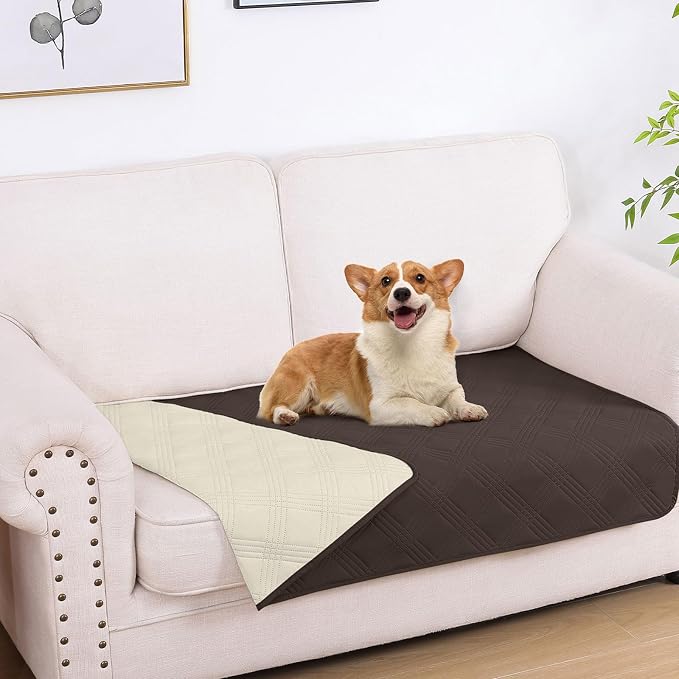 Waterproof Reversible Dog Blanket, Soft Couch Cover for Dogs Washable | Dual-Sided Waterproof Pet Bed Blanket, Resist Stains Spills & Pet Hair, Practical Furniture Protector For Pets, Size 30"x53"