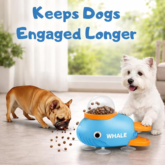 Interactive Dog Toy with Suction Cups, Treat Dispensing Slow Feeder Puzzle for Small & Medium Dogs – Keeps Dogs Busy & Reduces Boredom