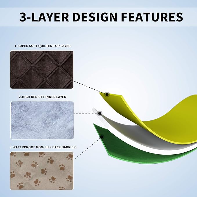 Easy-Going Waterproof Dog Bed Cover, Non-Slip Pet Blanket, 96x82in | Chocolate, Leakproof Couch Cover, Machine Washable Furniture Mattress Protector, Soft Sofa Mat For Dogs, Pet Friendly