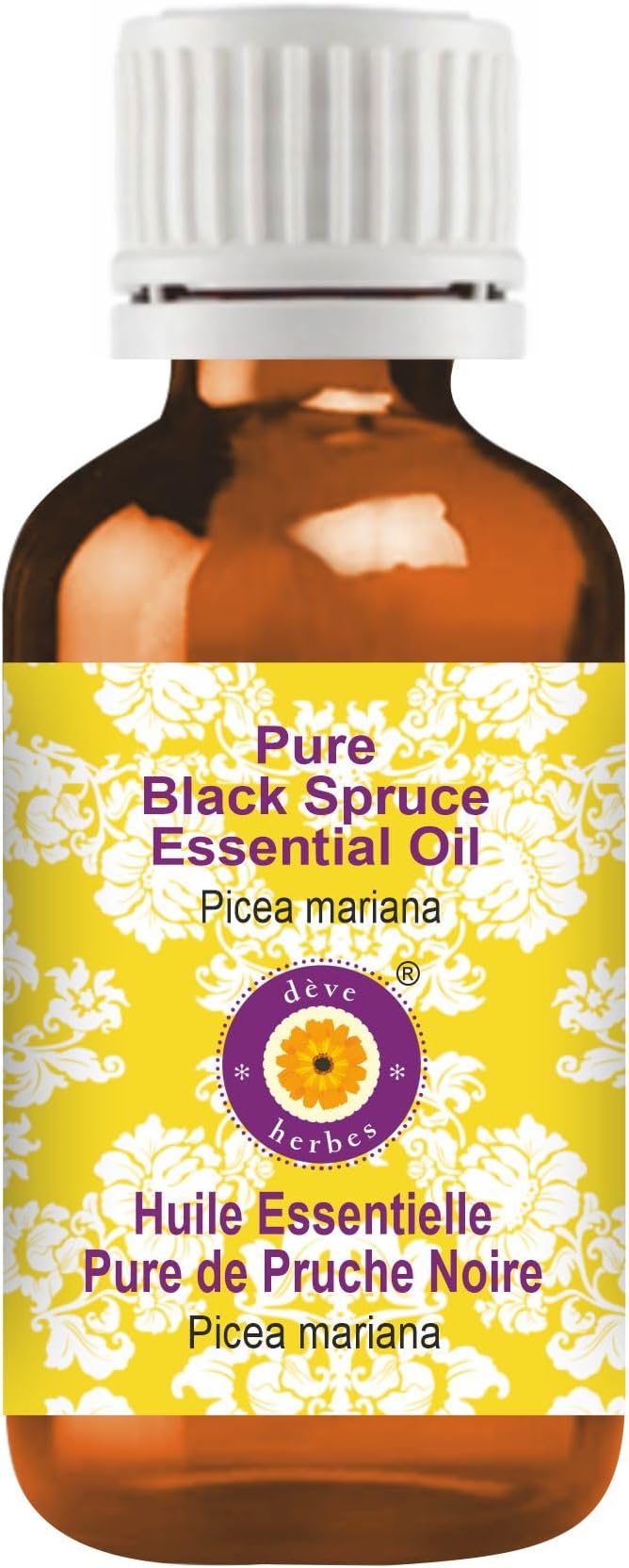 Deve Herbes Pure Black Spruce Essential Oil (Picea Mariana) Steam Distilled 50ml (1.69 oz)