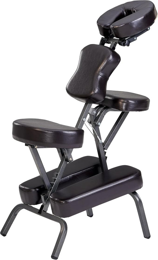 Master Massage Bedford Portable Light Weight Massage Chair, Burgundy, with Carry Case