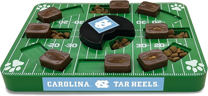 Pets First NCAA University of NC Puzzle Toy, Puzzle Treat Dog Toy, Interactive Dog Treat Toy, Dog Puzzle Feeding Slow Toy