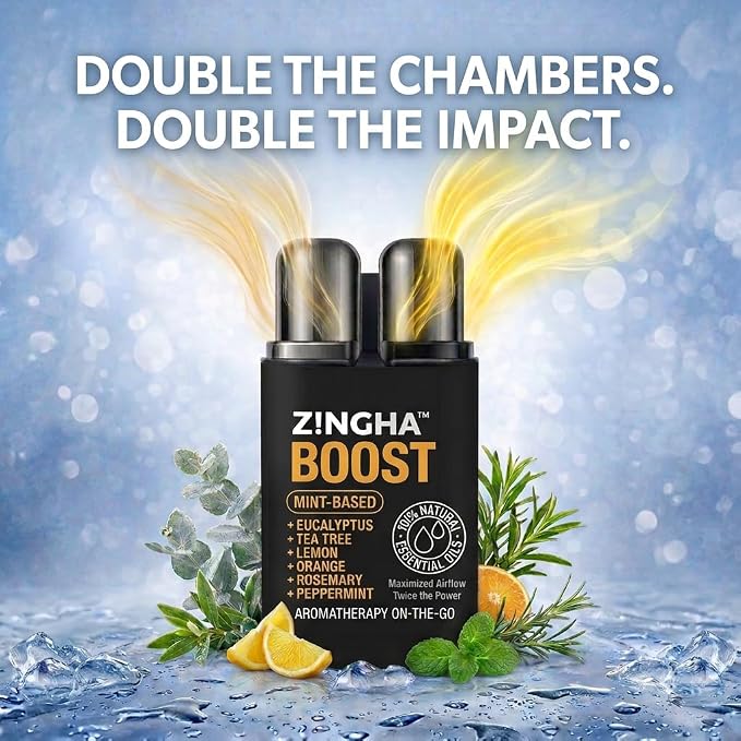ZINGHA Nasal Stick - Instant Clear Breathing & Sinus Relief | Strong Aromatherapy Inhaler with Natural Essential Oils | Portable Mood Boost & Mental Clarity Reset