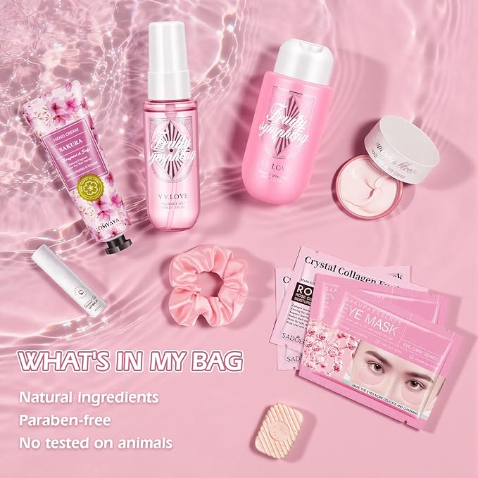 Gifts for Women Skin Care Set, 11 Pcs Skincare Kit For Women Gift Complete Travel -Size Spa Kit Skincare Gift Set Teens Birthday Galentines Day Party Favors Valentines Mothers Day Gift