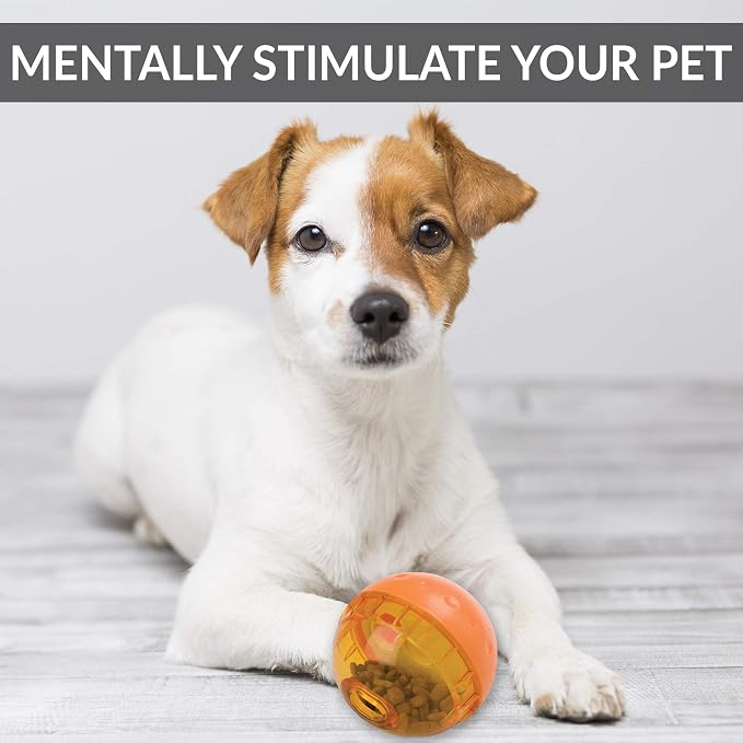 Our Pets IQ Treat Ball Interactive Food Dispensing Dog Toy, Assorted Colors (Pack of 2)