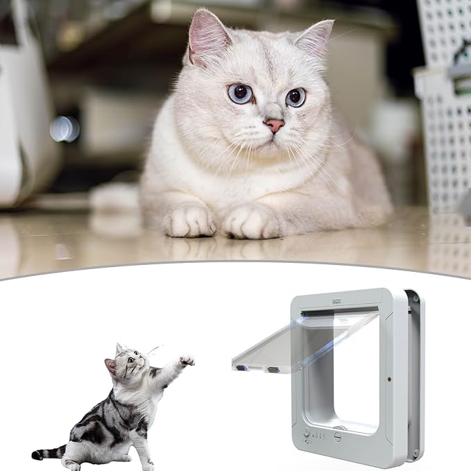 Frid Smart Door with Detection for Indoor Outdoor Pets Continued Metal Pet Door Easy Installation Modern Design Metal
