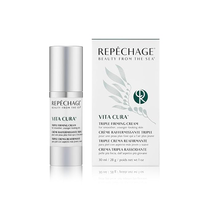 Repechage Vita Cura Triple Firming Cream. Anti Aging Face + Neck Moisturizer Cream. Clinically Proven to Help Improve the Appearance of Skin Firmness, Lines & Wrinkles 1fl oz/30ml