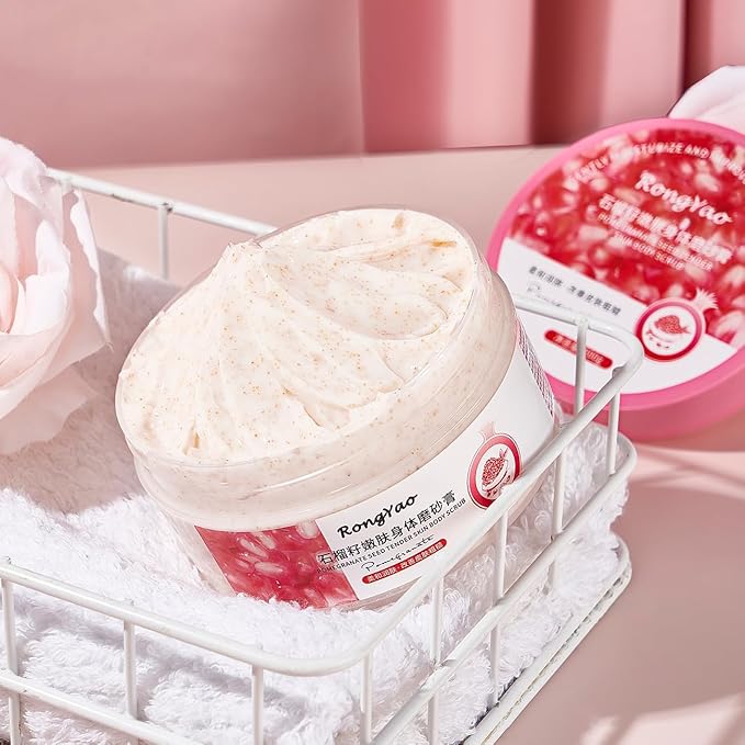 Body Scrub - Exfoliates & Deeply Nourishes for Smooth, Radiant Skin (Pomegranate Seed)