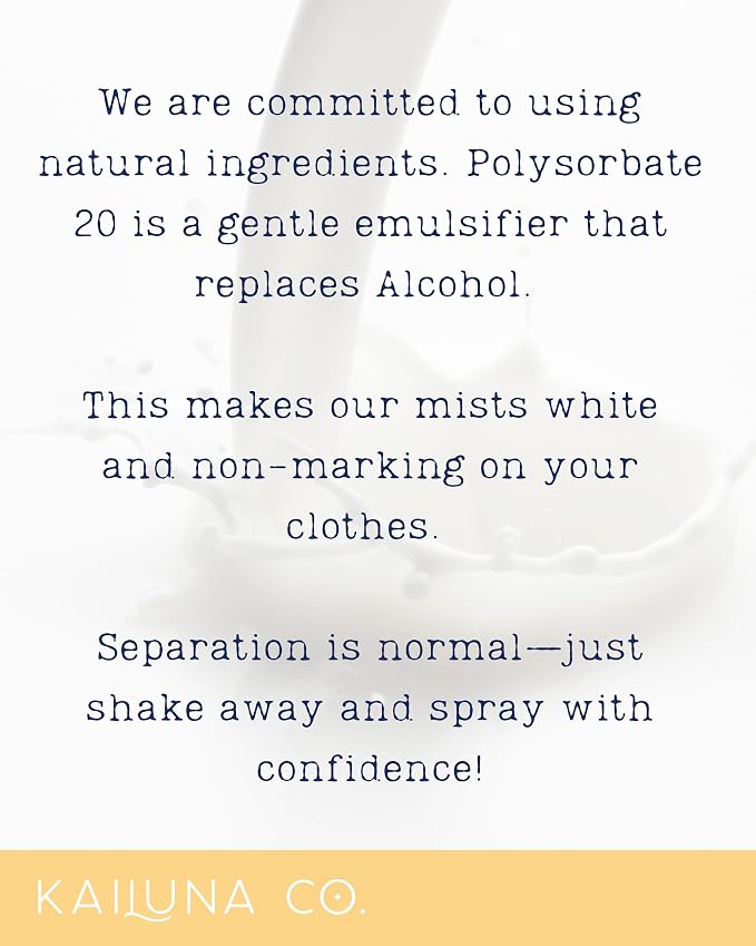 Kailuna Co. Cocoa Butter Cashmere Natural Hair & Body Mist Spray, Pure Essential and Fragrance Oils, Alcohol-Free, Handmade in California, 0.5Fl Oz