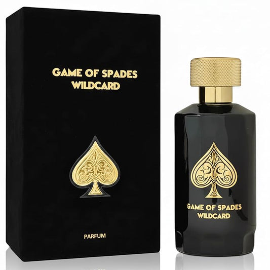 Jo Milano Game of Spades Wildcard Parfum Spray | 3.4 oz (100ml) | Vanilla, Apple, Tonka, Oud Wood, Bergamot Scent | Long Lasting Fragrance for Men