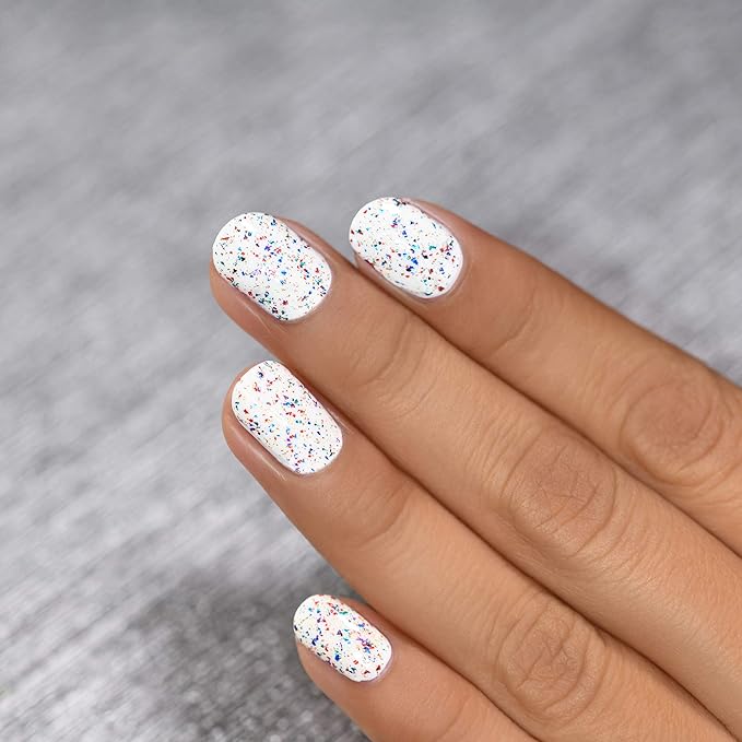 ILNP Confetti - Multi-Colored Metallic Flake Topper Nail Polish, Chip Resistant, 7-Free, Non-Toxic, Vegan, Cruelty Free, 12ml